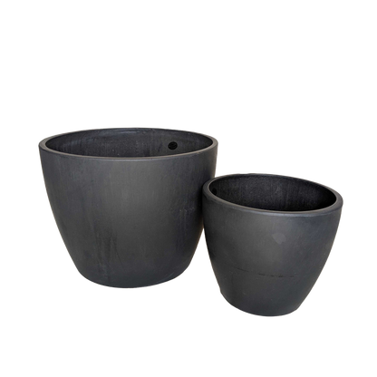 Black and TerraCotta Eco Pots